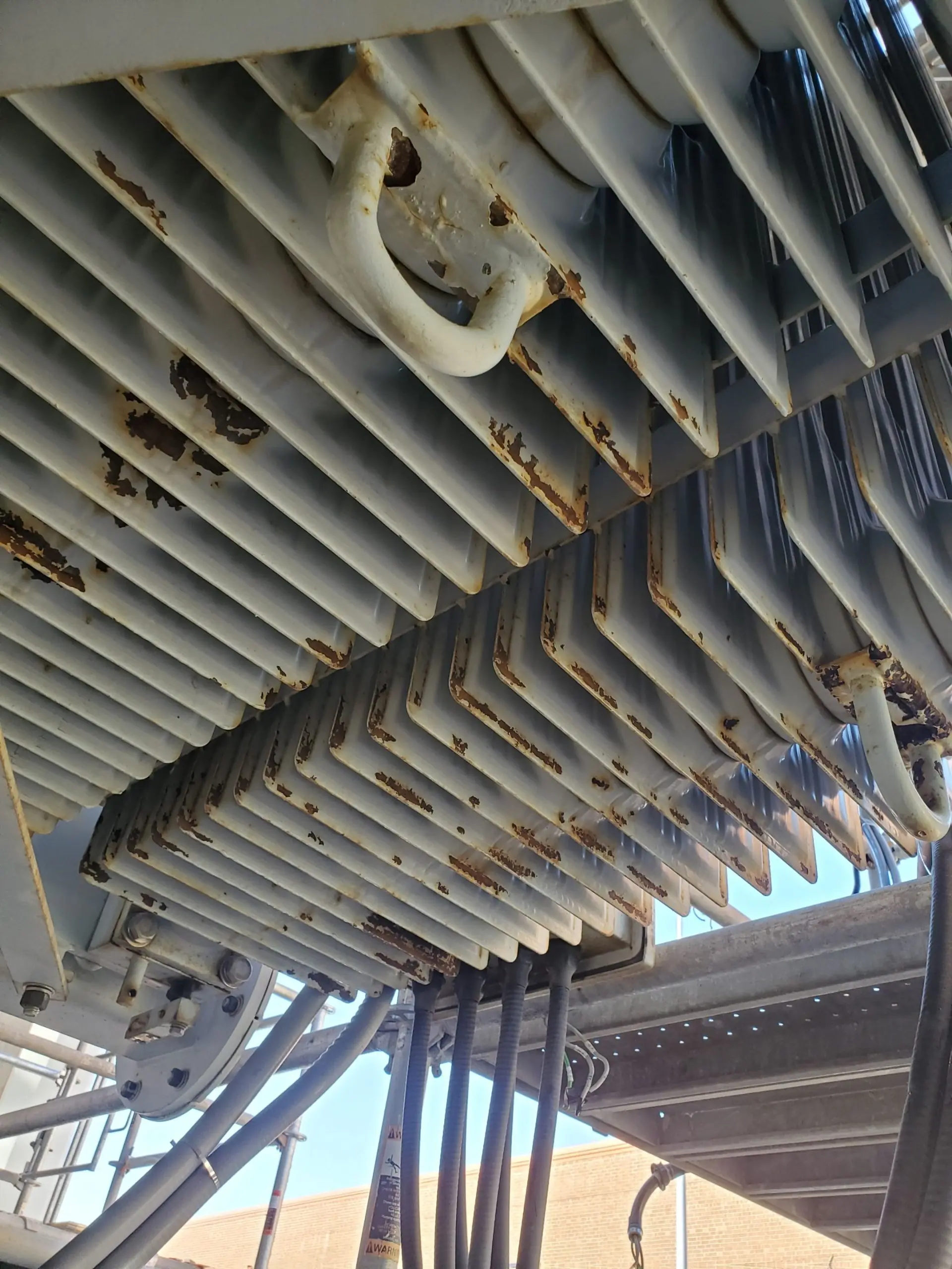 surface preparation and protective coating restoration for power transformer