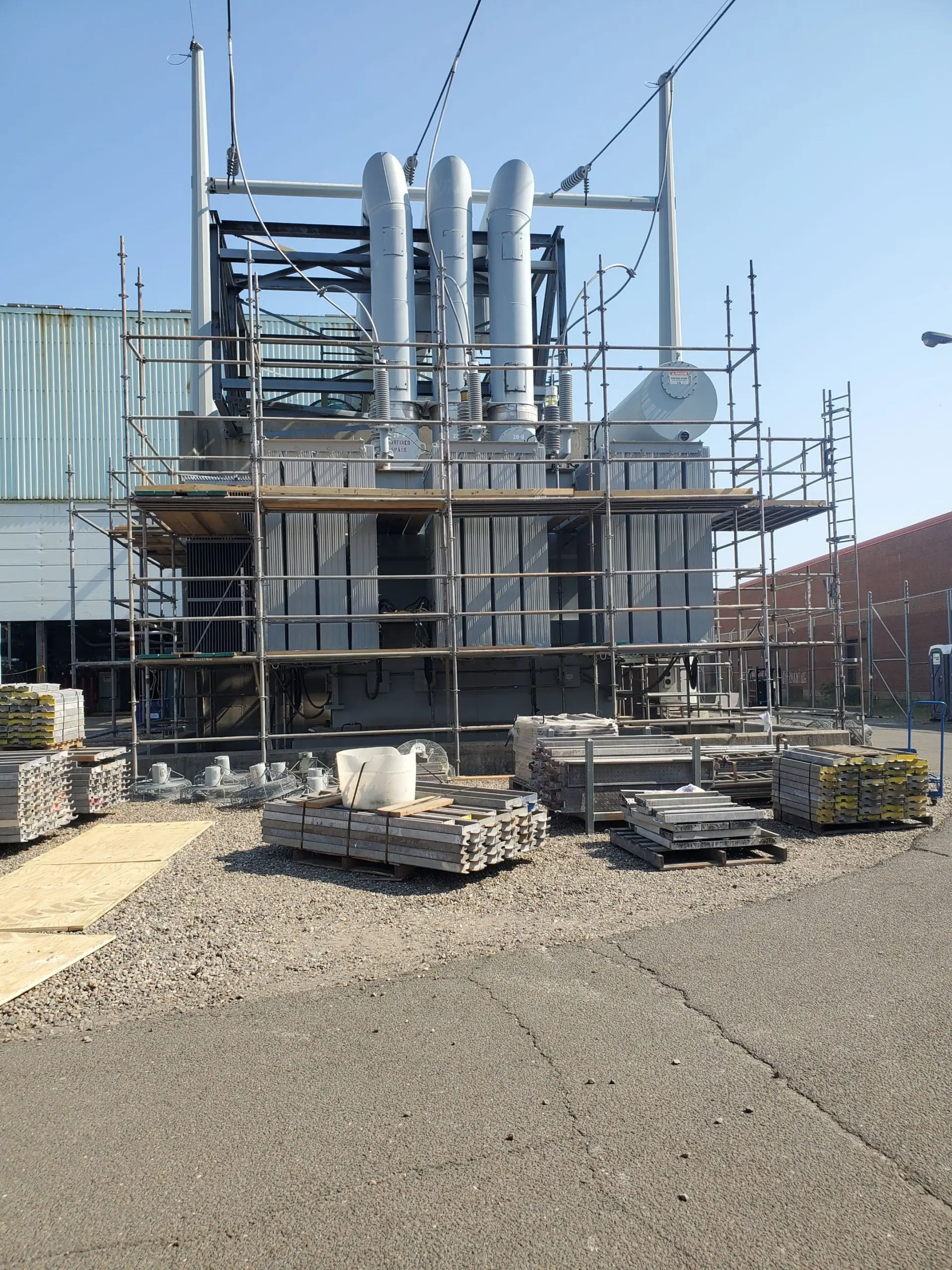 surface preparation and protective coating restoration for power transformer